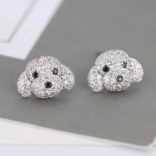 Crystal Puppy Stud Earrings