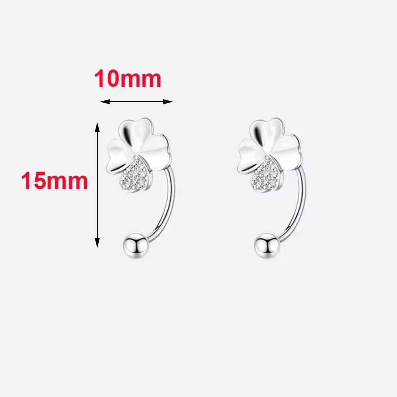Crystal Clover Drop Earrings