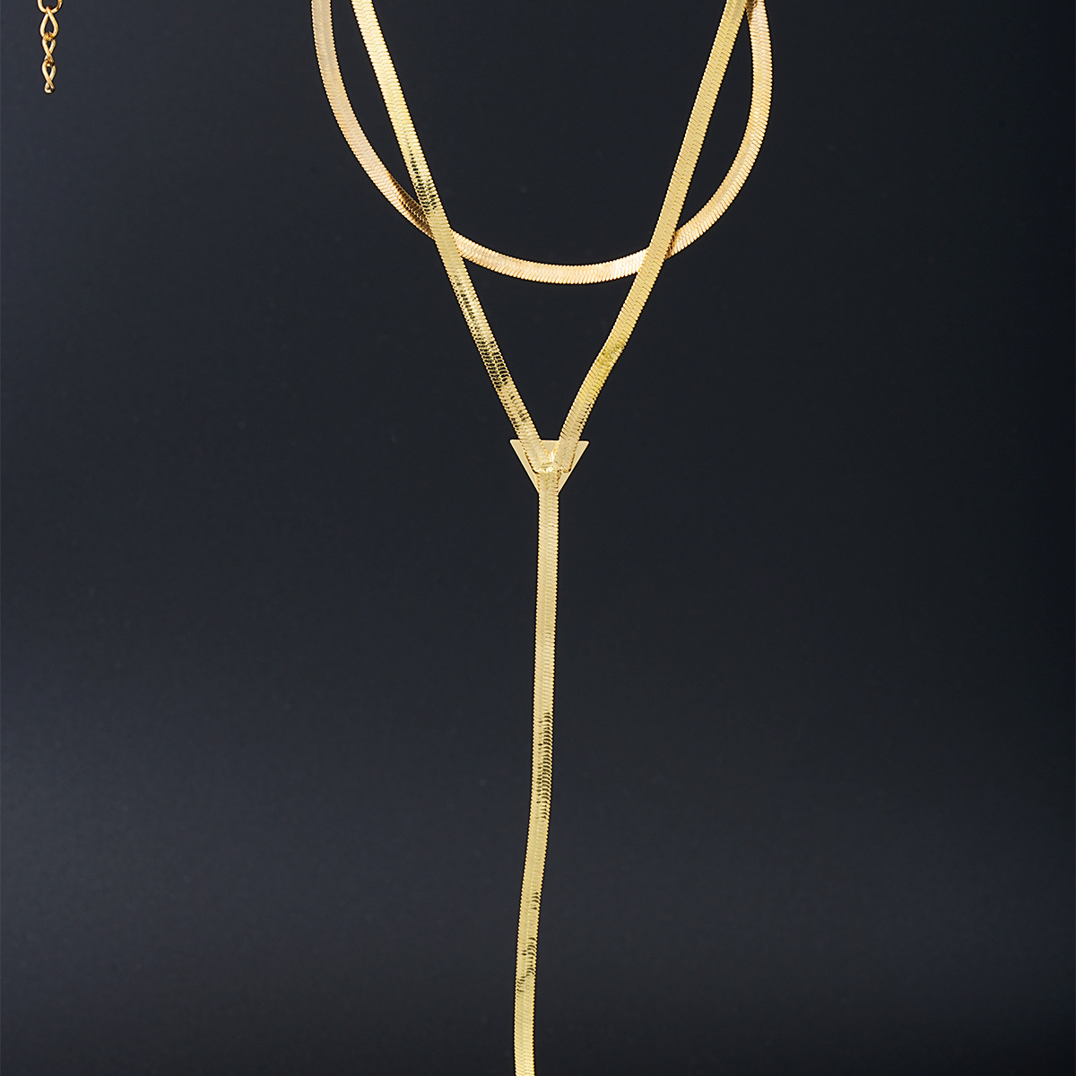 Sleek Y-Lariat Choker Necklace
