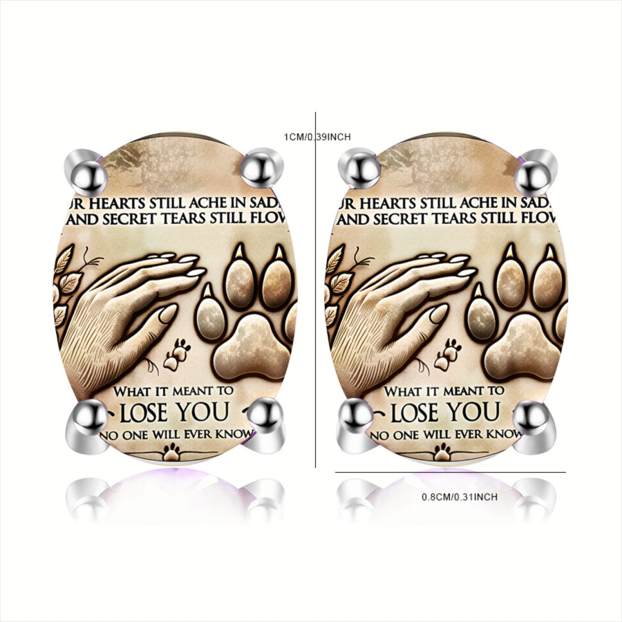 Paw Memorial Stud Earrings