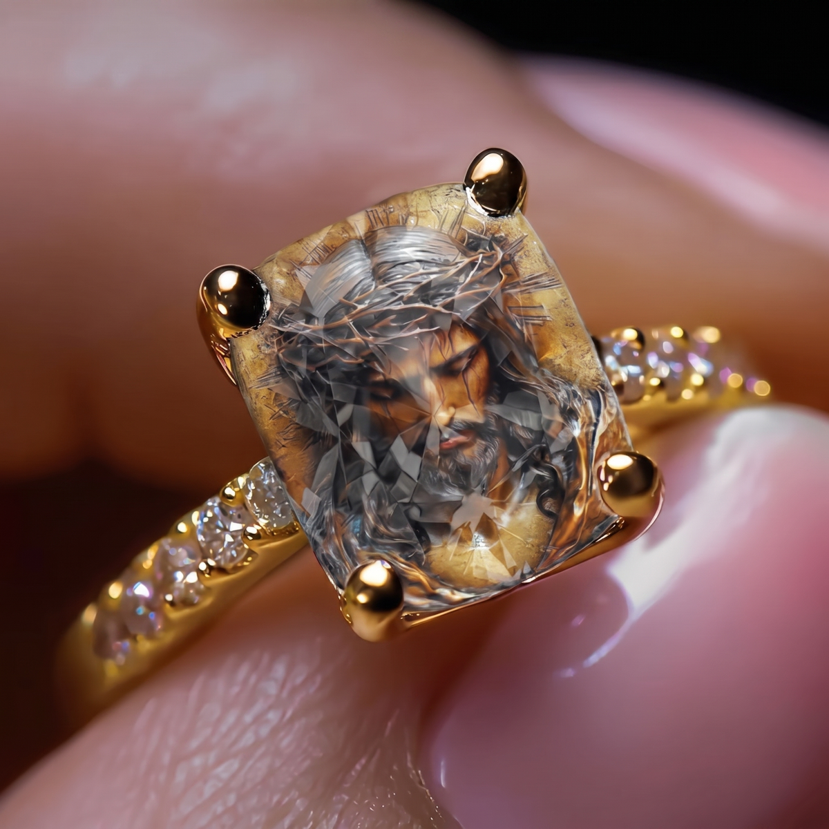 Jesus Square Ring