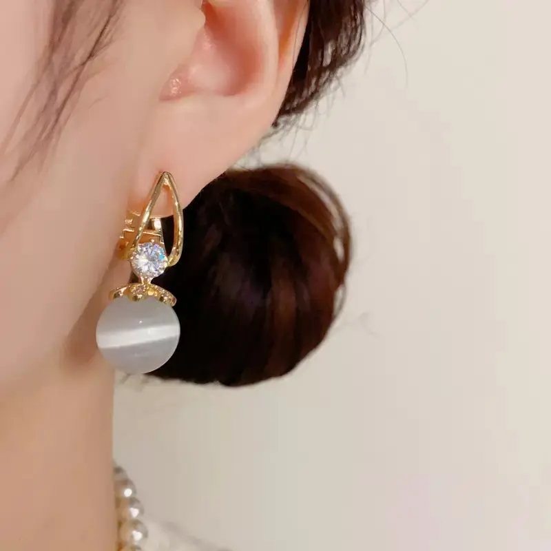 Cat Eye Stone Earrings