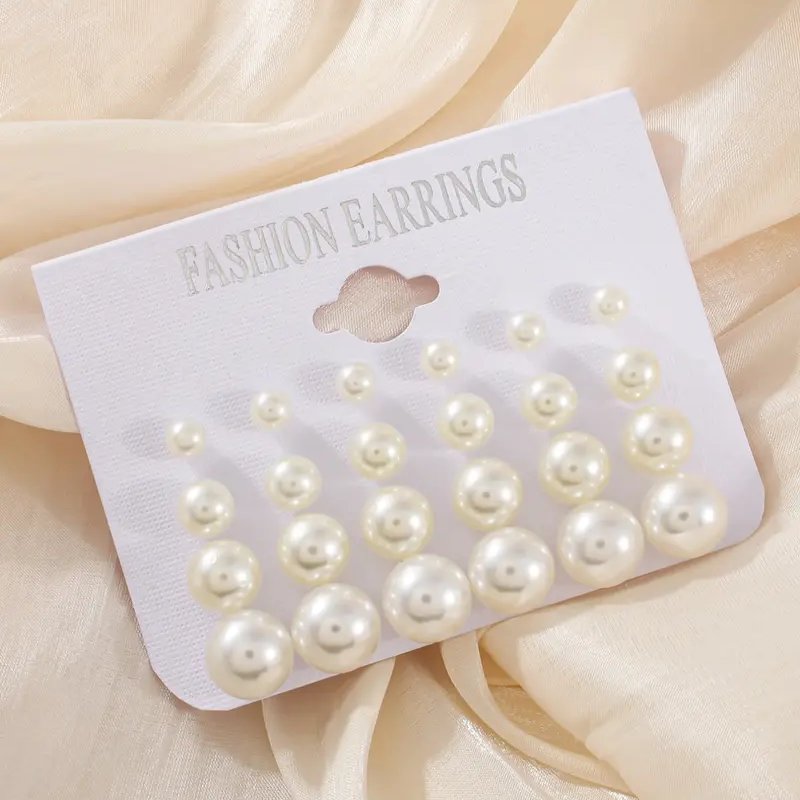 24 Piece Pearl Earrings Set