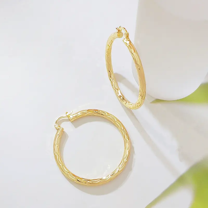 Textured Hoop Earrings