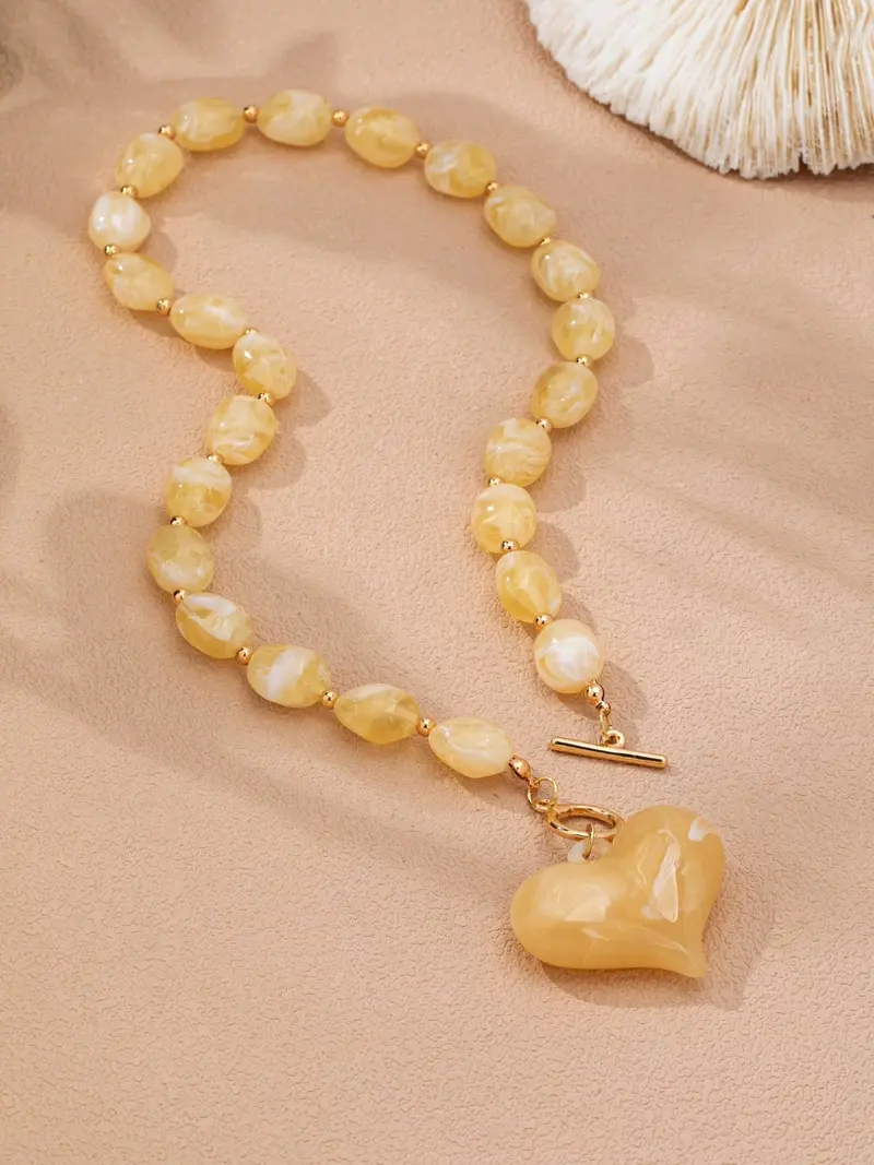 3pc Chunky Heart Necklace Set