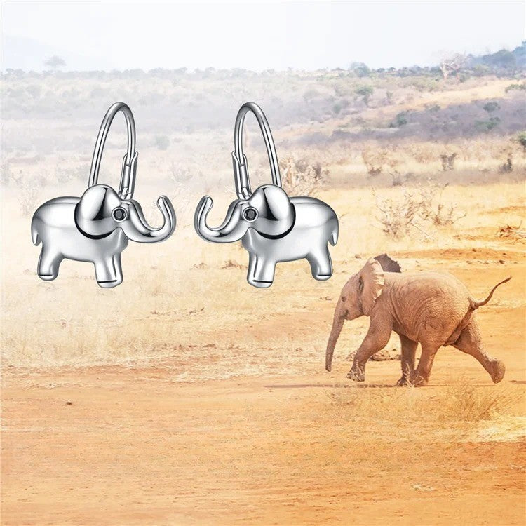 Elephant Hoop Earrings