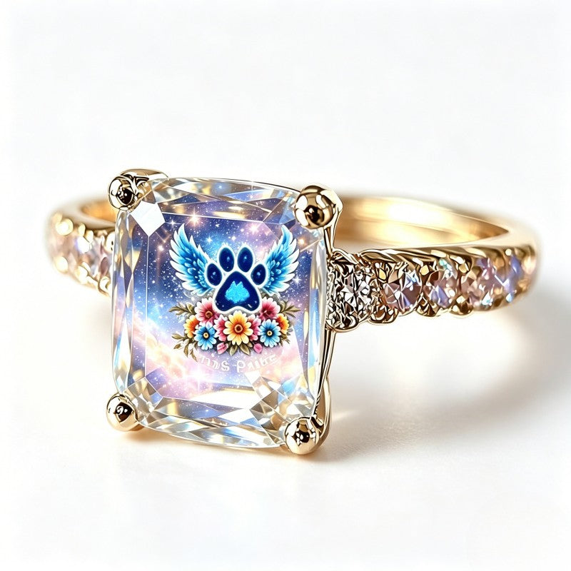 Winged Paw Square Ring