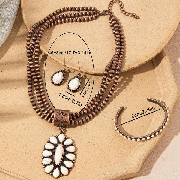 Vintage Boho Beaded Jewelry Set