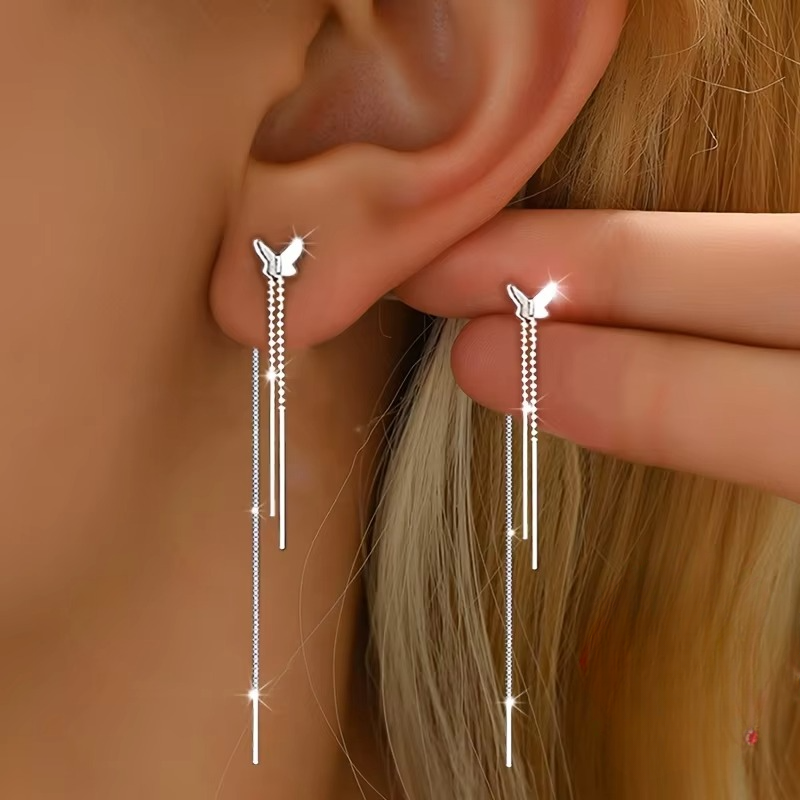 Butterfly Threader Drop Earrings