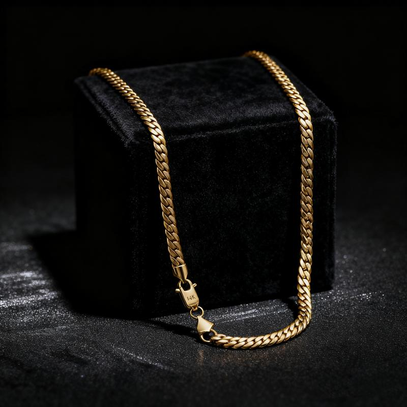 14k Plated Cuban Link Necklace