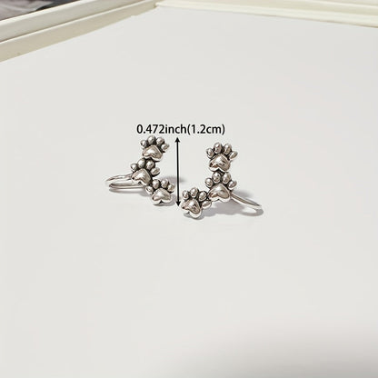 Paw Print Ear Cuff Earrings