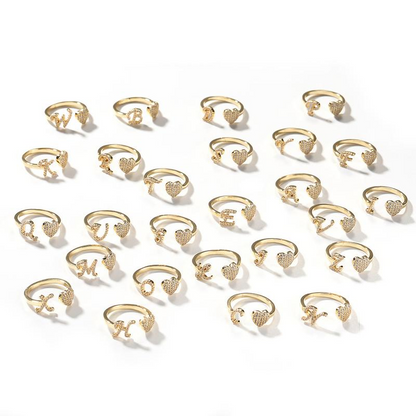 Diamond Initial Ring