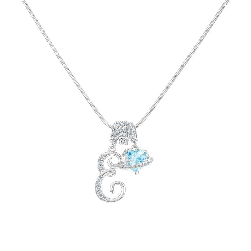 Initial Heart Charm Necklace