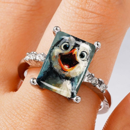 Happy Penguin Ring
