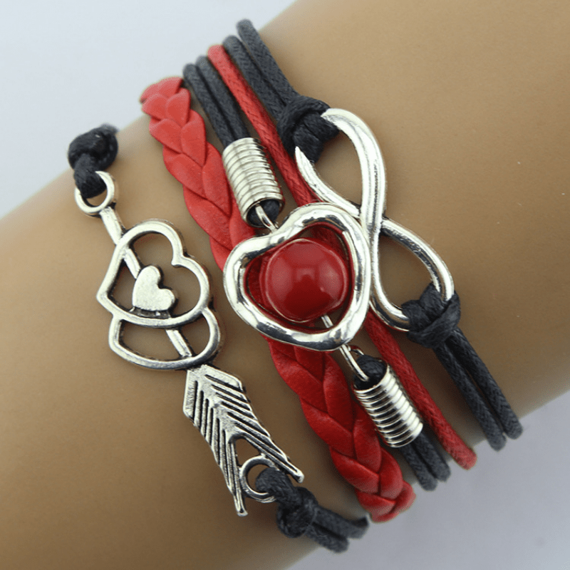 Cupid Heart Layered Bracelet