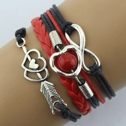 Cupid Heart Layered Bracelet