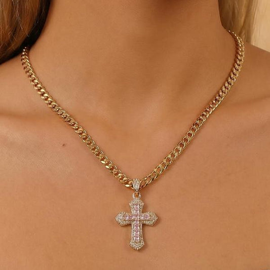 Cross On Cross Necklace