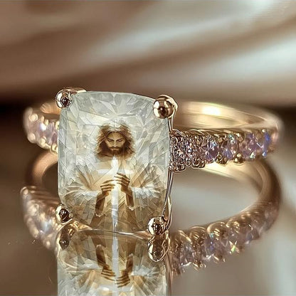 Beacon Light Jesus Square Ring