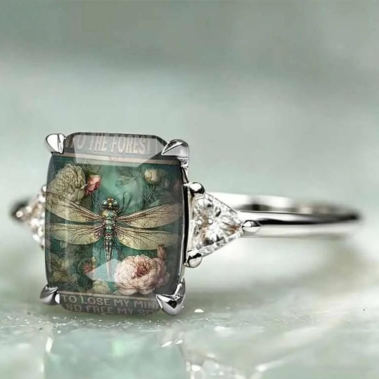 Dragonfly Statement Ring