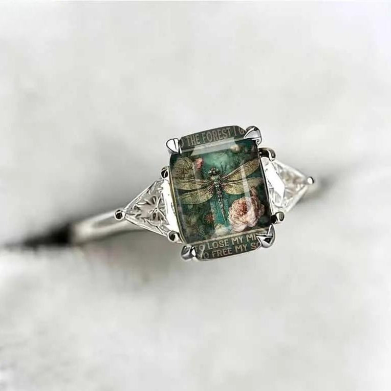 Dragonfly Statement Ring