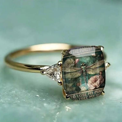 Dragonfly Statement Ring