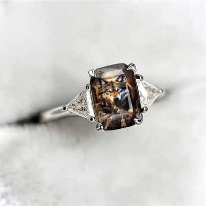 Wild Wolf Statement Ring