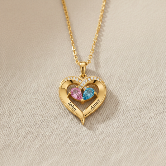 Birthstone Heart Necklace