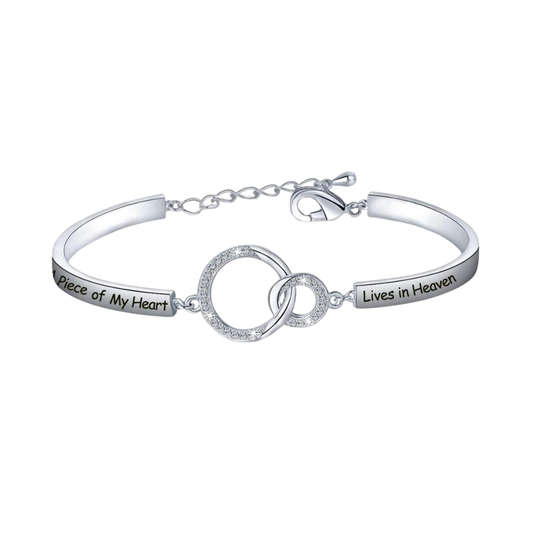A Piece Of My Heart Lives In Heaven Bracelet