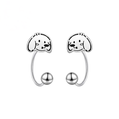 Dog Face Hook Earrings