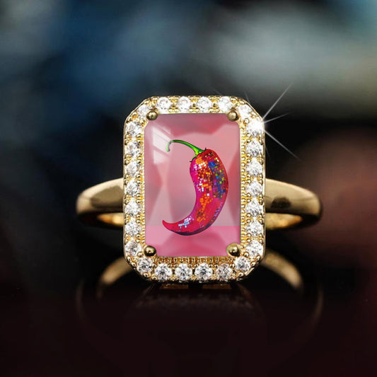 Chili Pepper Rectangle Ring