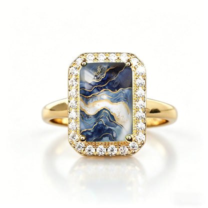 Abstract Wave Rectangle Ring