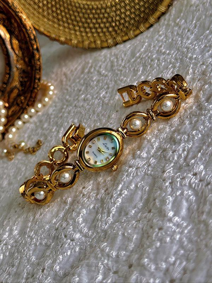 Elegant Pearl Quartz Watch