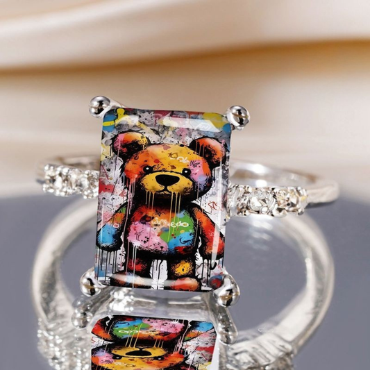 Graffiti Bear Square Ring