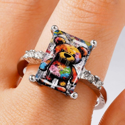 Graffiti Bear Square Ring