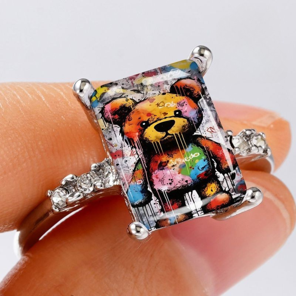 Graffiti Bear Square Ring