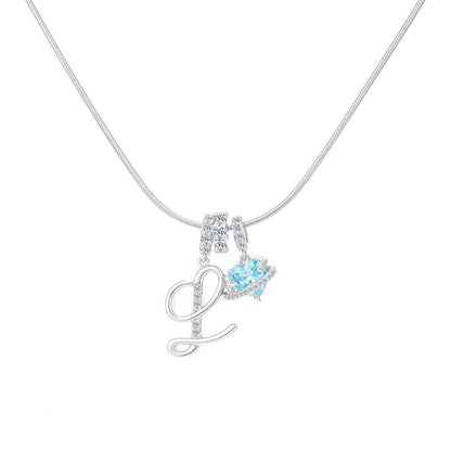 Initial Heart Charm Necklace