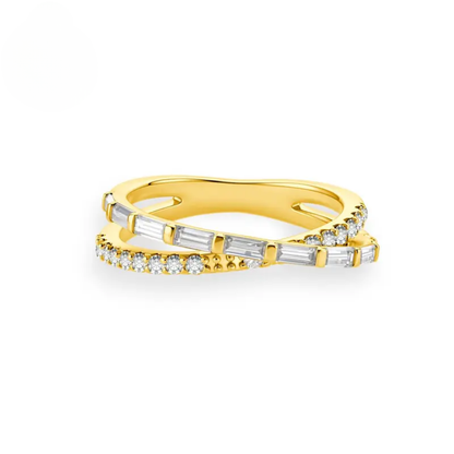 Ribbon Crossover Ring