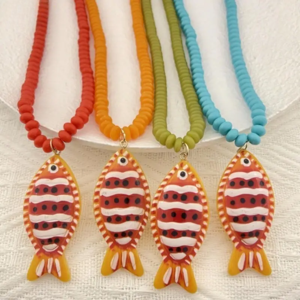 Tropical Fish Beaded Necklace