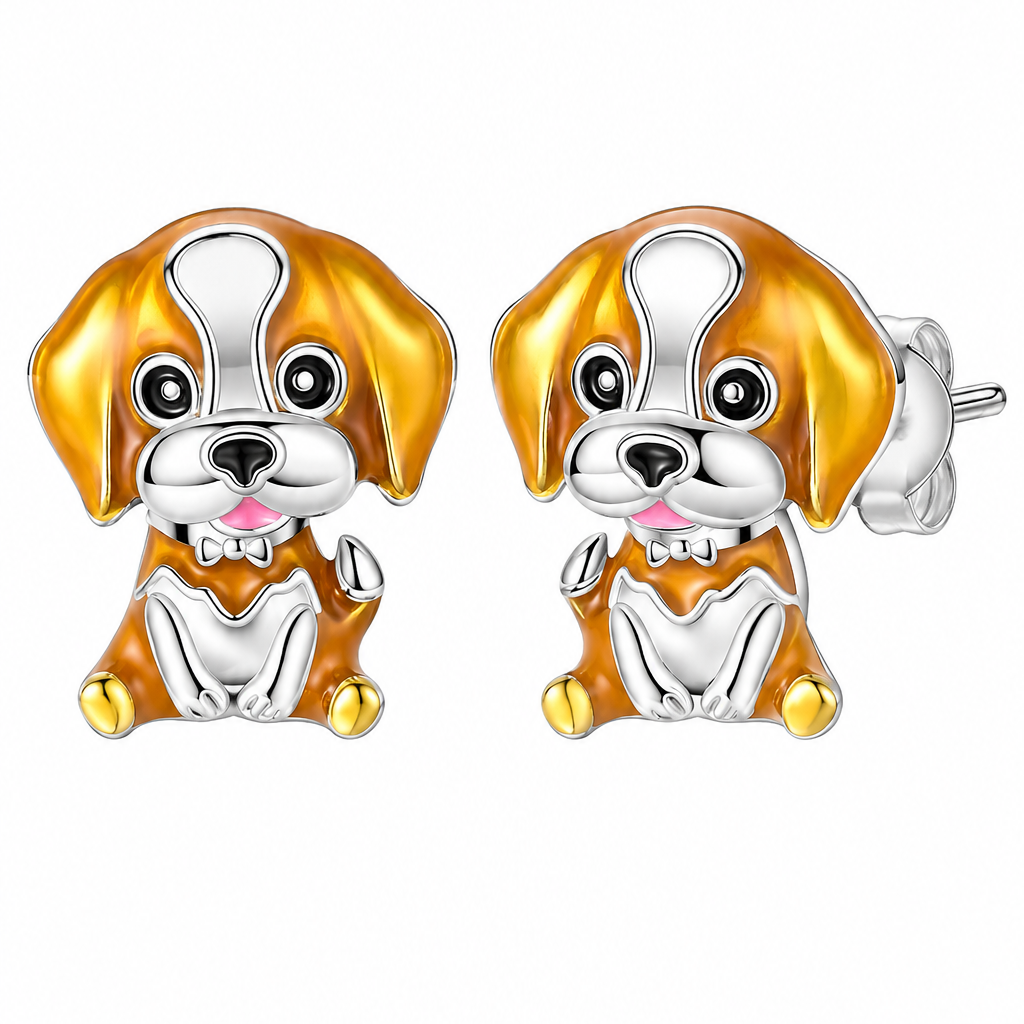 Colorful Puppy Stud Earrings