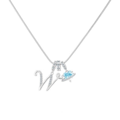 Initial Heart Charm Necklace