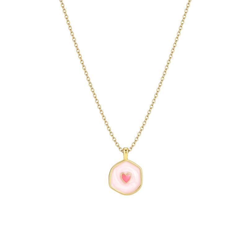 Two Tone Glow Heart Necklace
