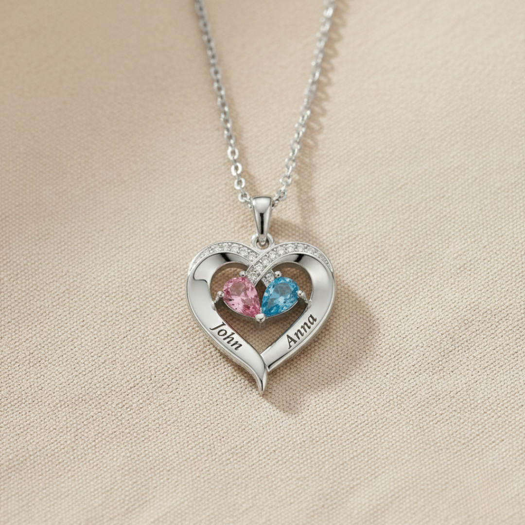 Birthstone Heart Necklace