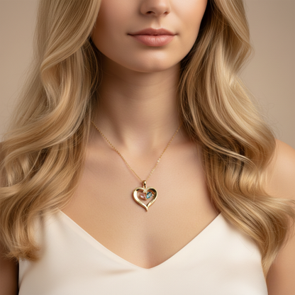 Birthstone Heart Necklace