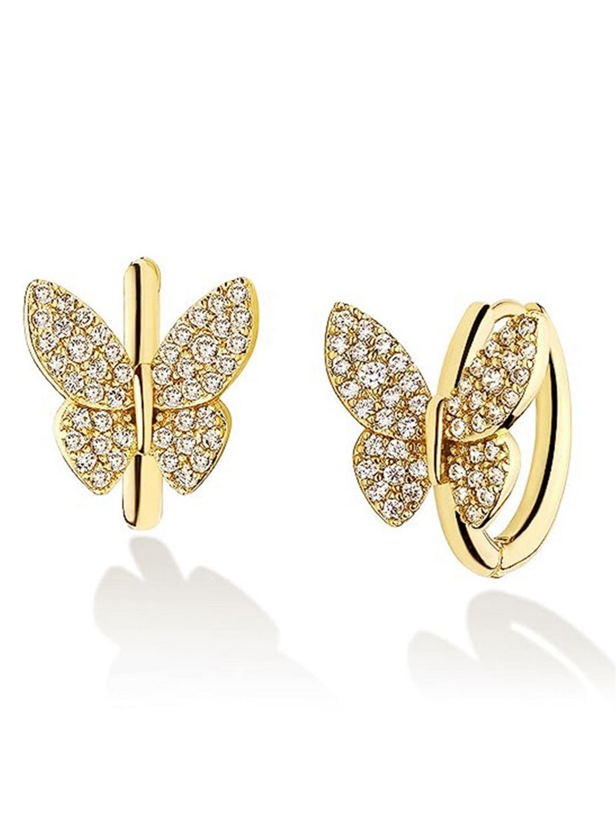 5 Pair Elegant Butterfly Heart Earrings Set