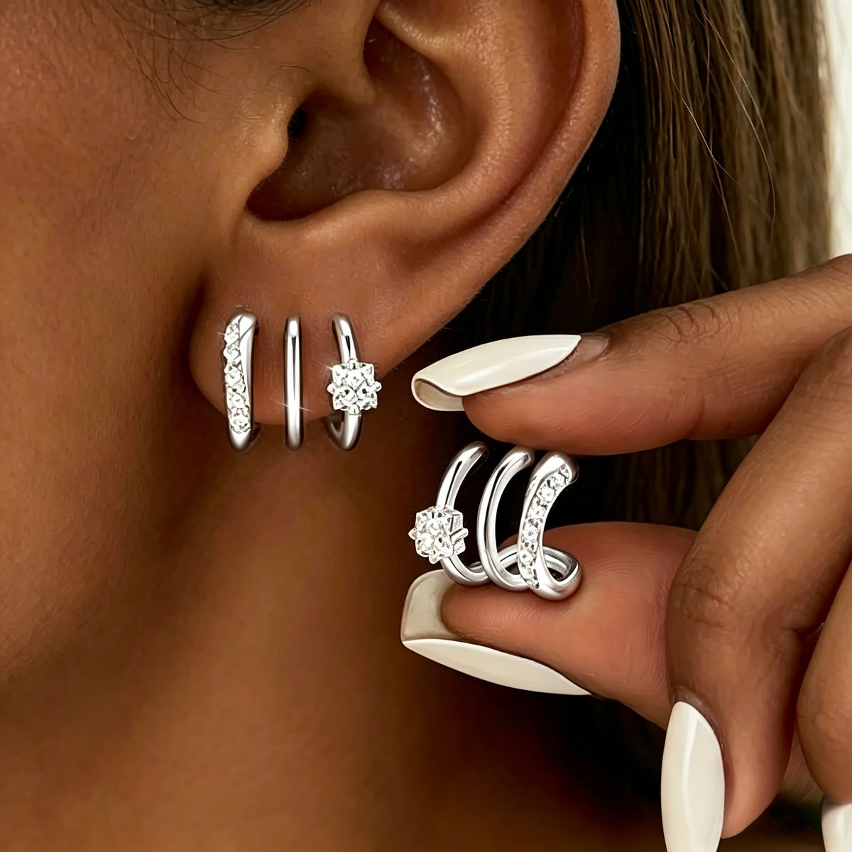Crystal Wrap Stud Earrings