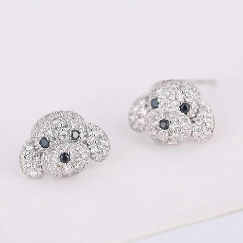 Crystal Puppy Stud Earrings