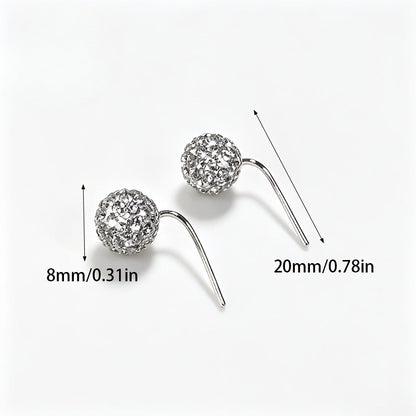 Crystal Ball Drop Earrings