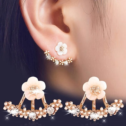 Daisy Crystal Jacket Earrings
