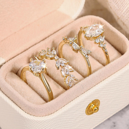 4pc Zirconia Stackable Ring Set