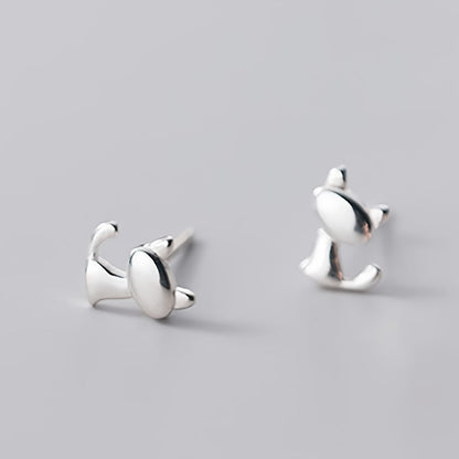 Minimalist Cat Stud Earrings
